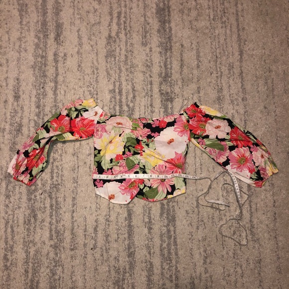 NEW!! HP 🥳🥳🥳Zara Floral Off the Shoulder Top - Picture 11 of 13